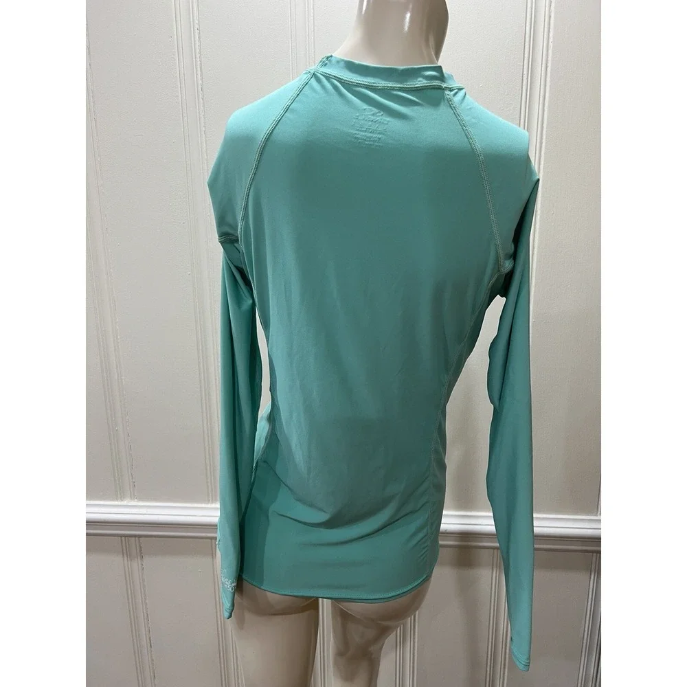 ONeill Skins Rash Guard Shirt Womens L Shirt Green UPF 50+ Long Sleeve Surf
